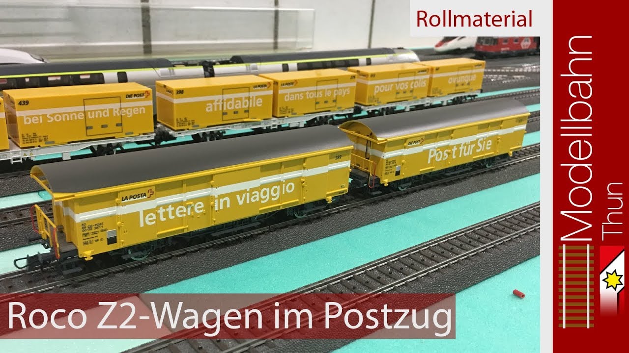 Roco Z2-Wagen im Postzug - MoBaThun Rollmaterial #1