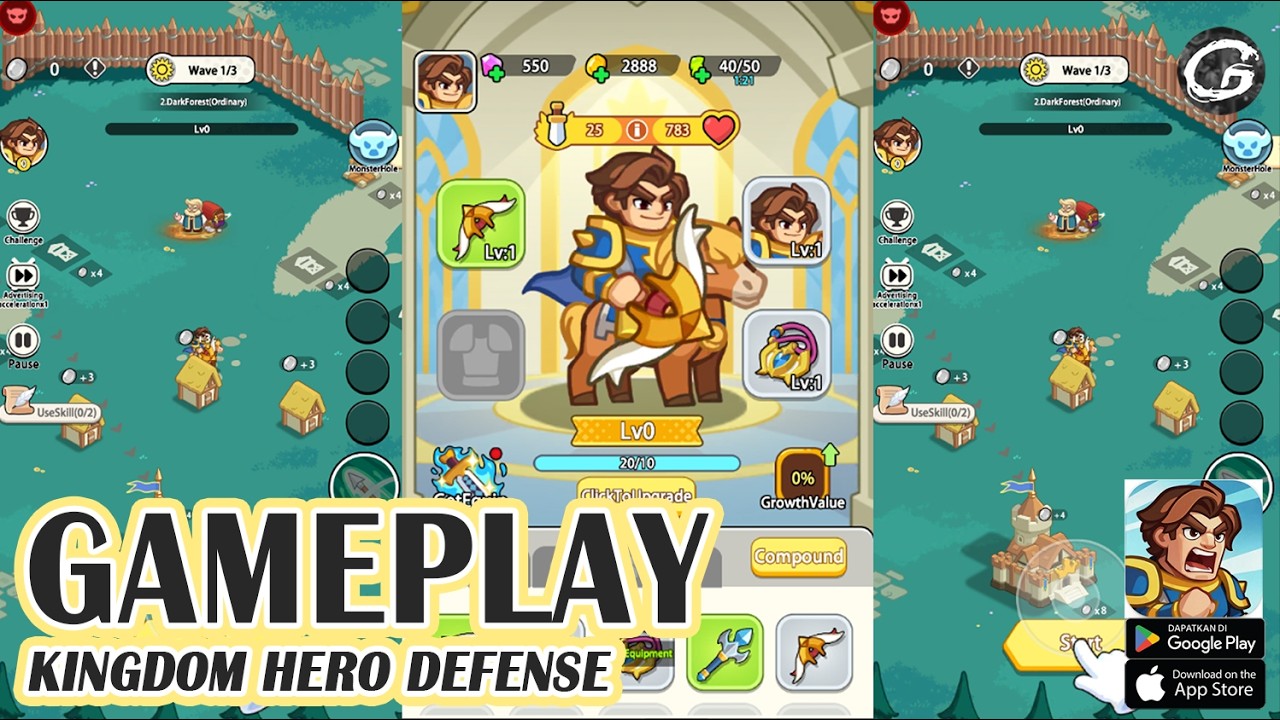 Kingdom Hero Defense Gameplay - Mobile Game (Android)