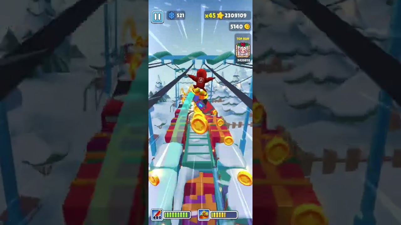 遊戲實況：Subway surfers地鐵跑酷遊戲 巡迴遊玩記錄：北極North Pole 2025（首支地鐵跑酷遊戲影片）2025.12.23 #地鐵跑酷 #subwaysurfers