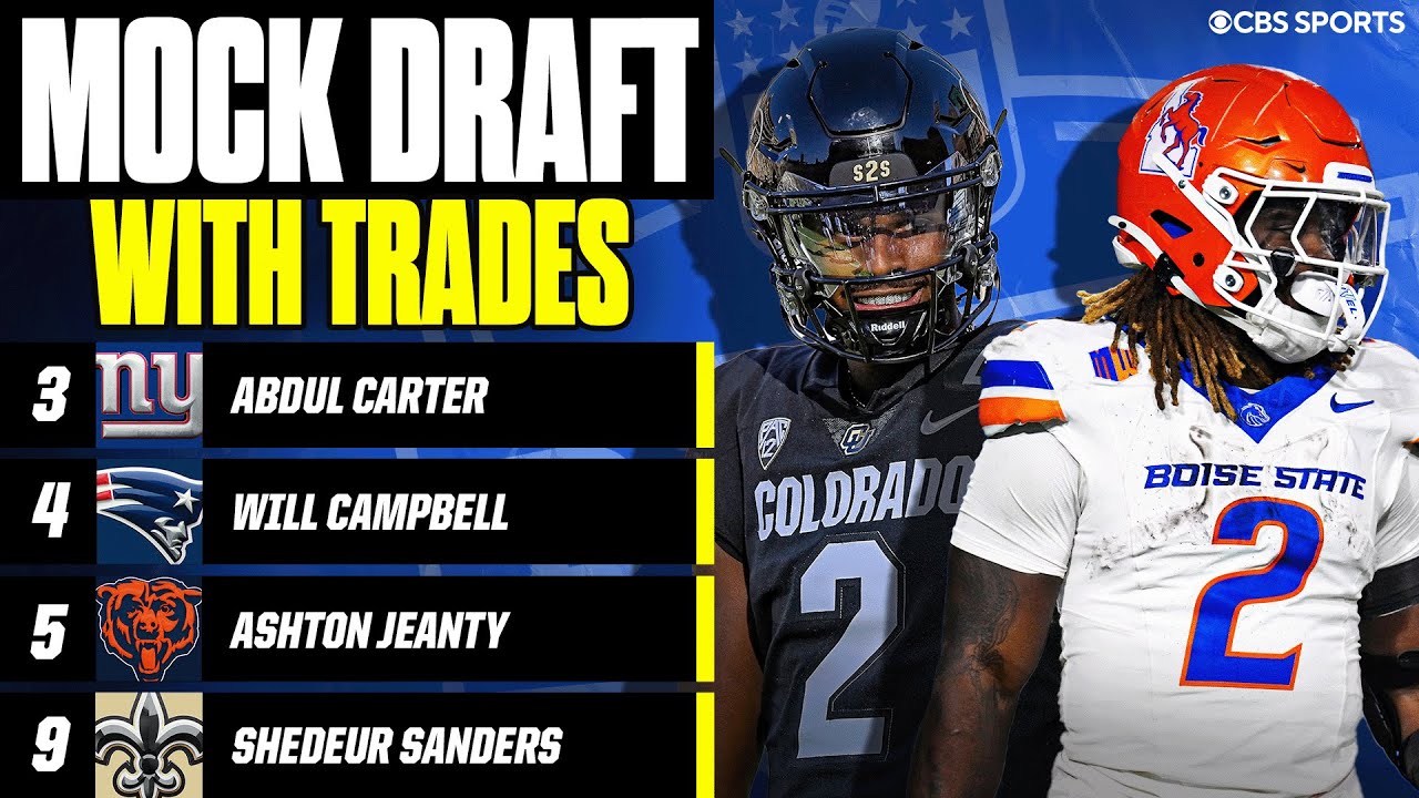 2025 NFL Mock Draft: Bears TRADE UP to get franchise RB, Saints get QB at No. 9