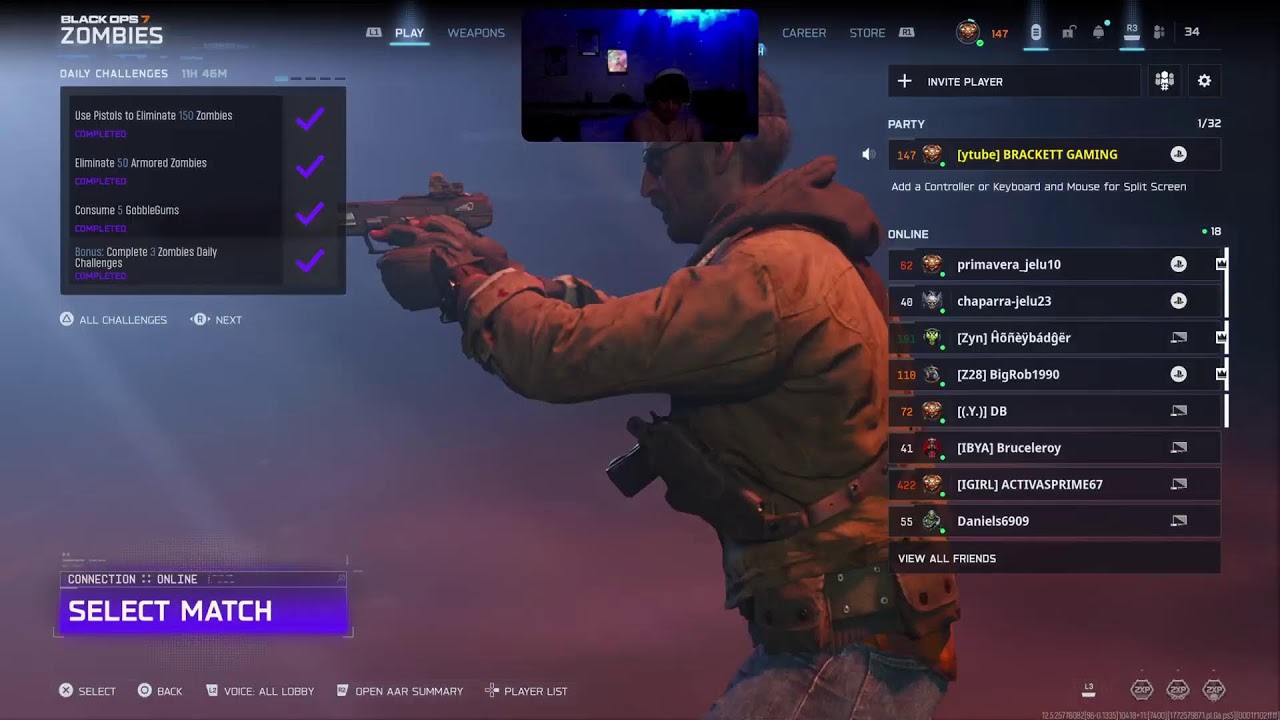 BRACKETT GAMING BLACK ops7 pt101