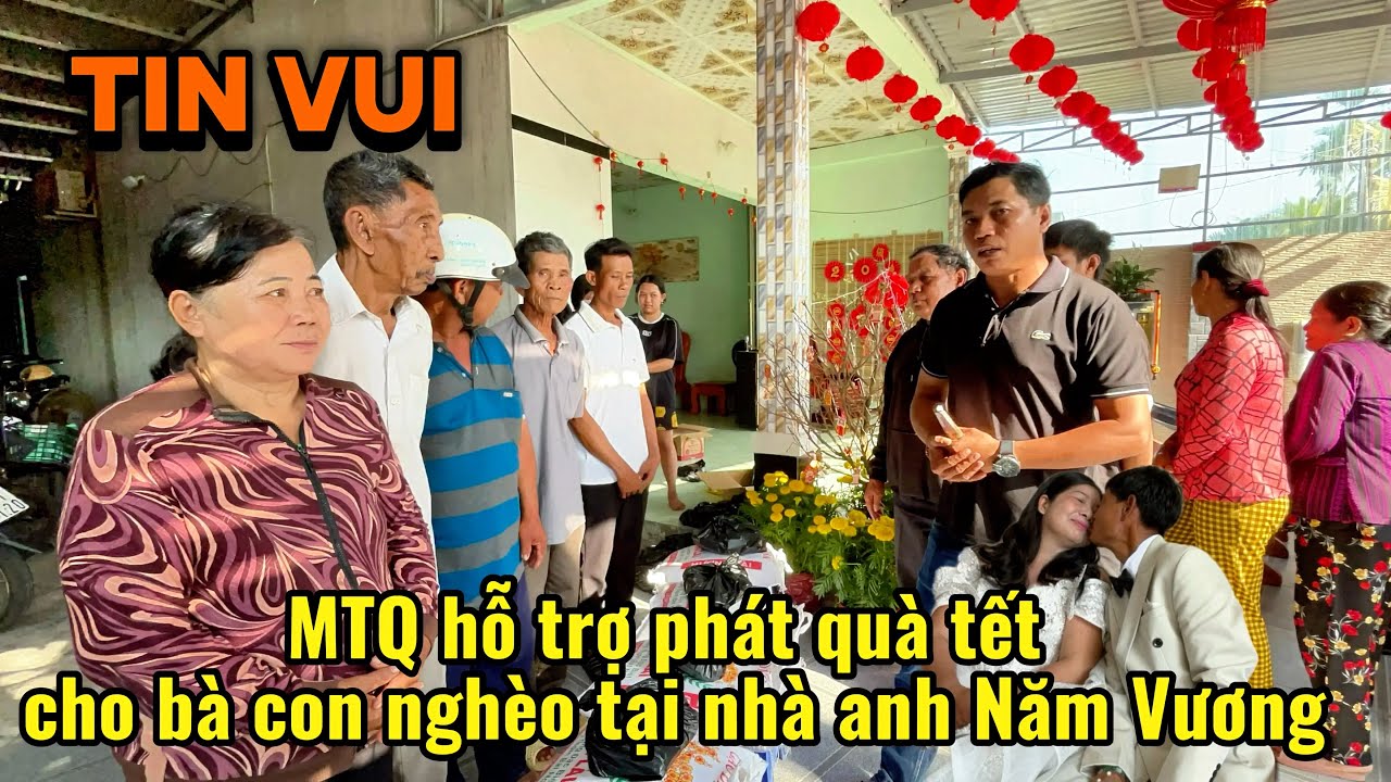 Bất ngờ MTQ hỗ trợ phát quà tết cho bà con nghèo tại nhà anh Năm Vương