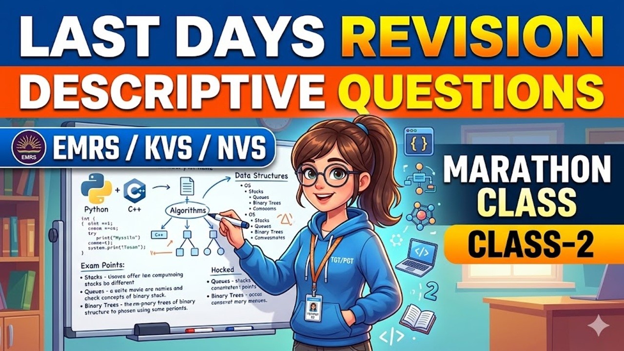 Descriptive Questions Marathon Class-2 💯 | EMRS KVS NVS TGT PGT Computer Science
