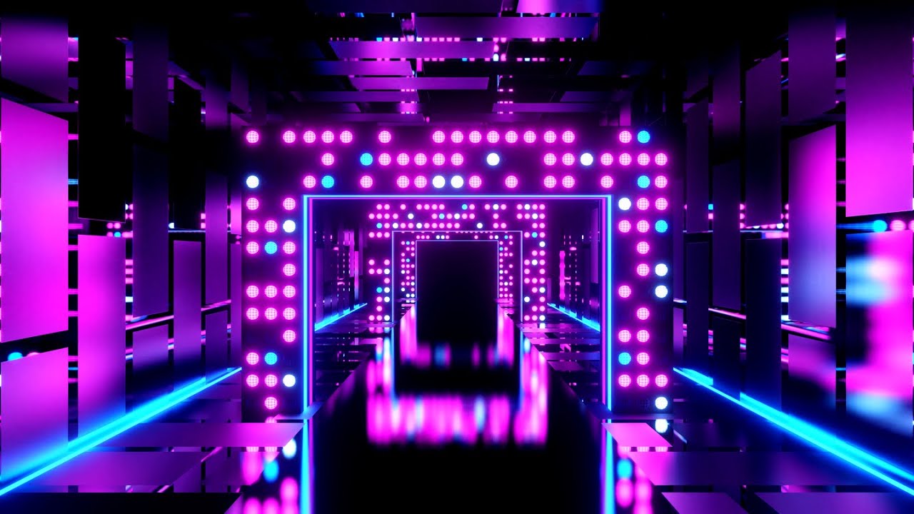 4K Abstract Fast Moving Blue & Pink Square Relaxing Neon Light Screensaver Video TV Background