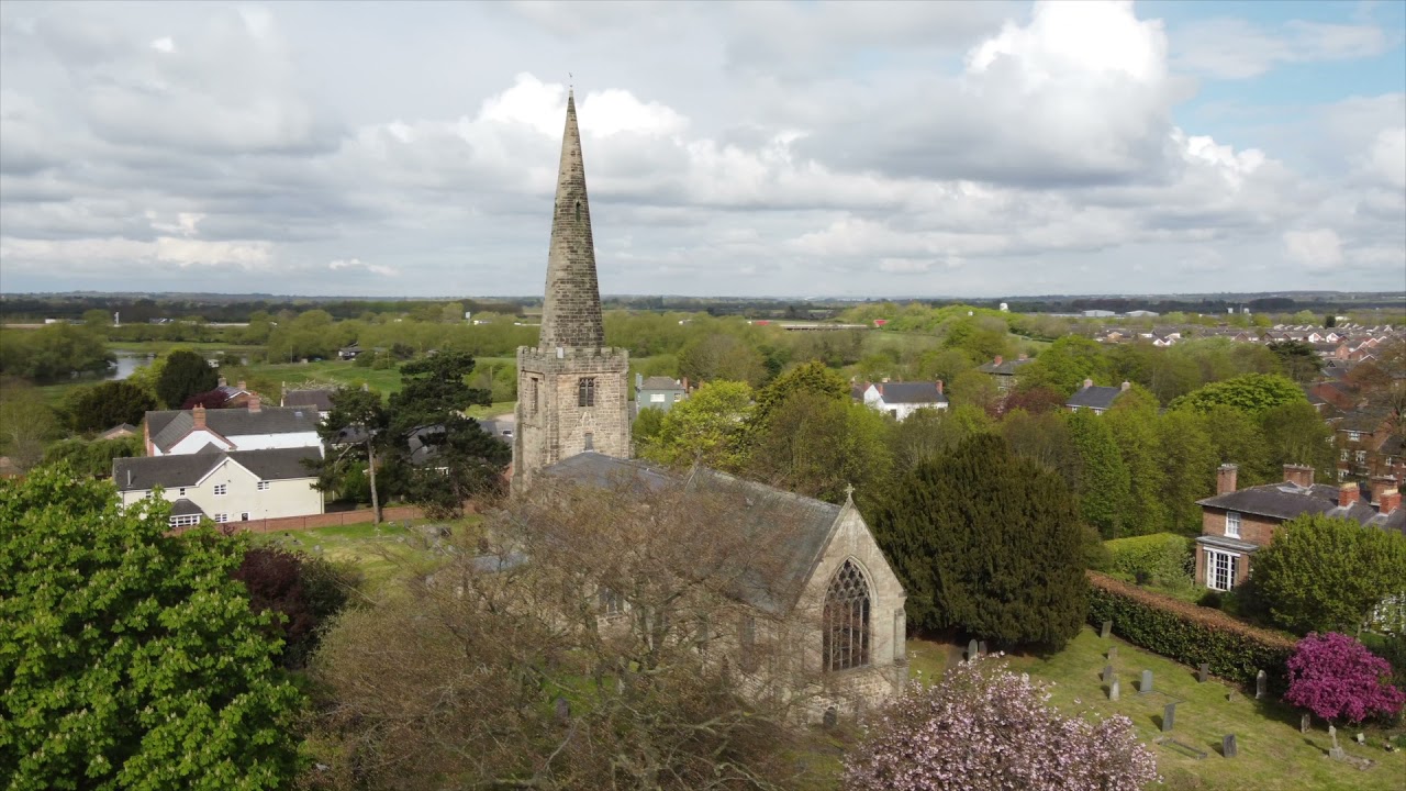 DJI mini 2, All Saints' Church, Sawley.