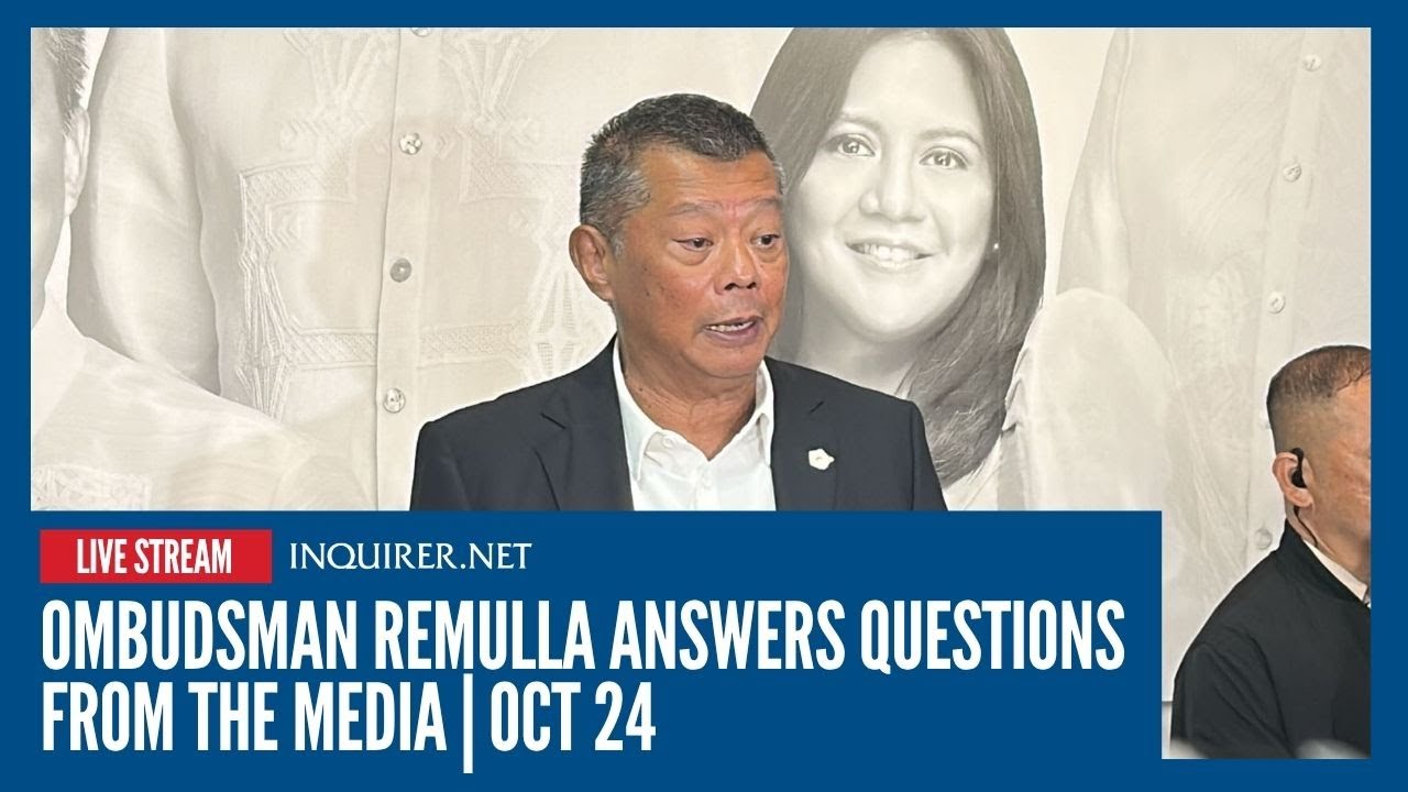 LIVE: Ombudsman Remulla answers questions from the media | Oct 24