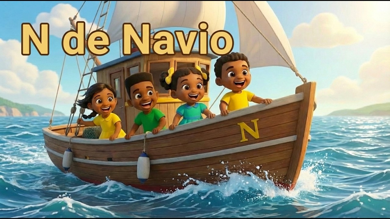 N de Navio 🚢 | Abecedário Infantil em Português | Canção Educativa