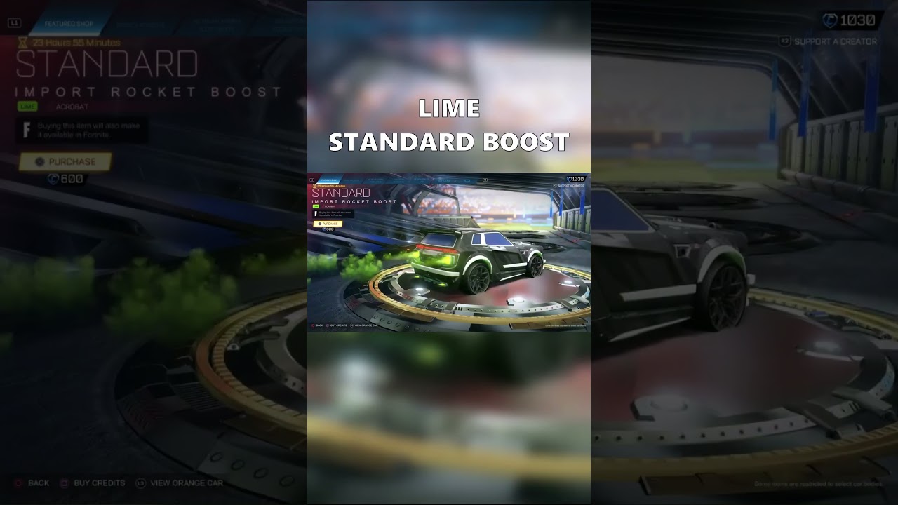 LIME STANDARD BOOST in ROCKET LEAGUE ITEM SHOP TODAY