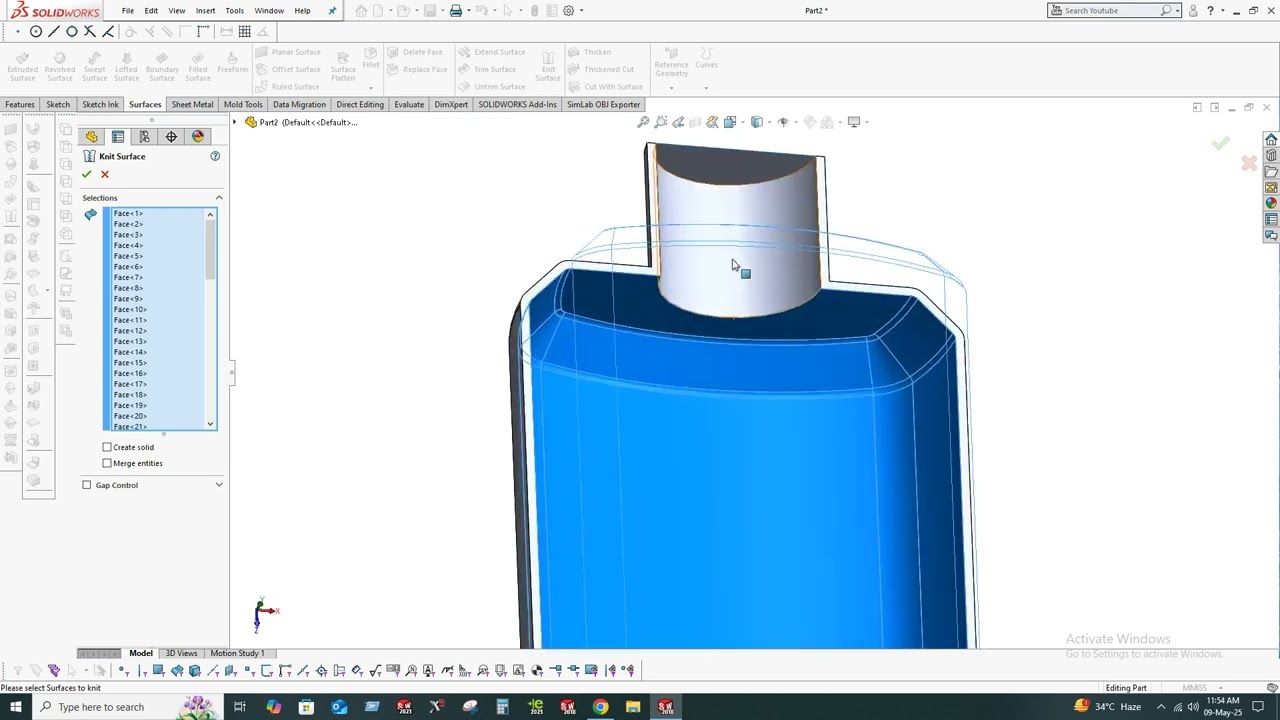 How to create a Bottle and Blow Mold Design.#blowmold #bottle