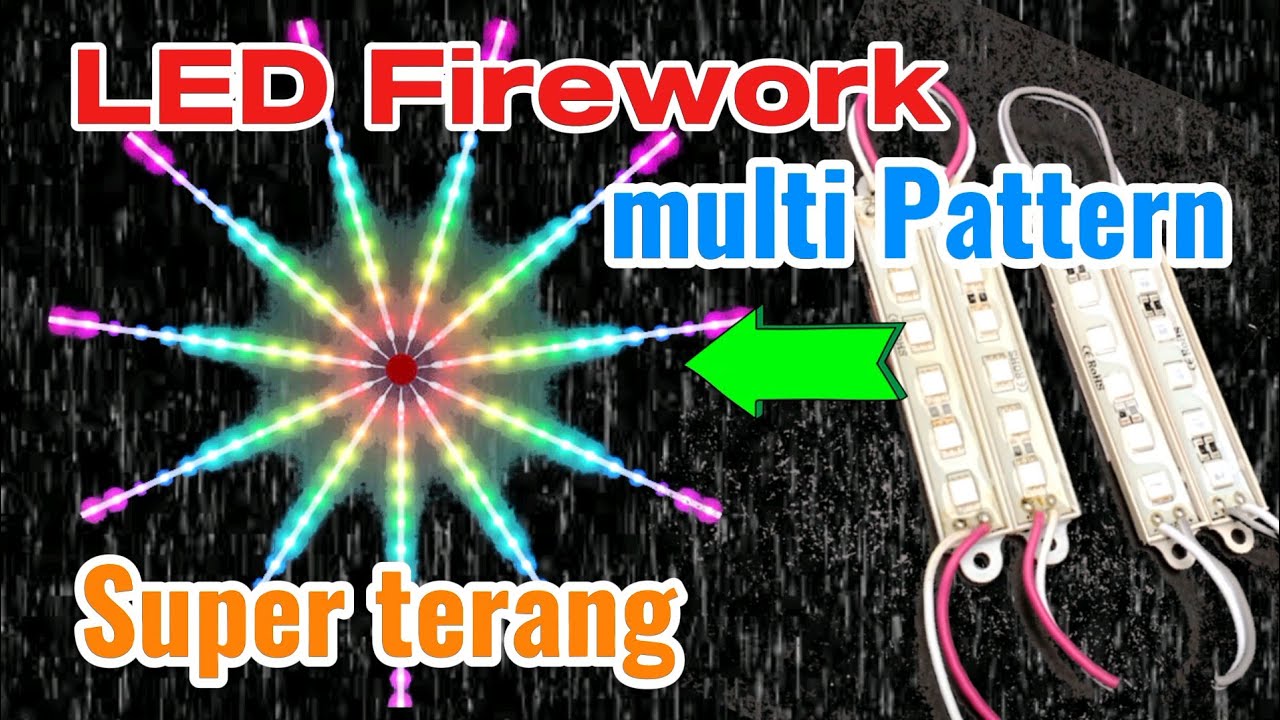 🎇 Cara membuat LED Firework multi pattern super terang  #electronic  #diy  #minecraft