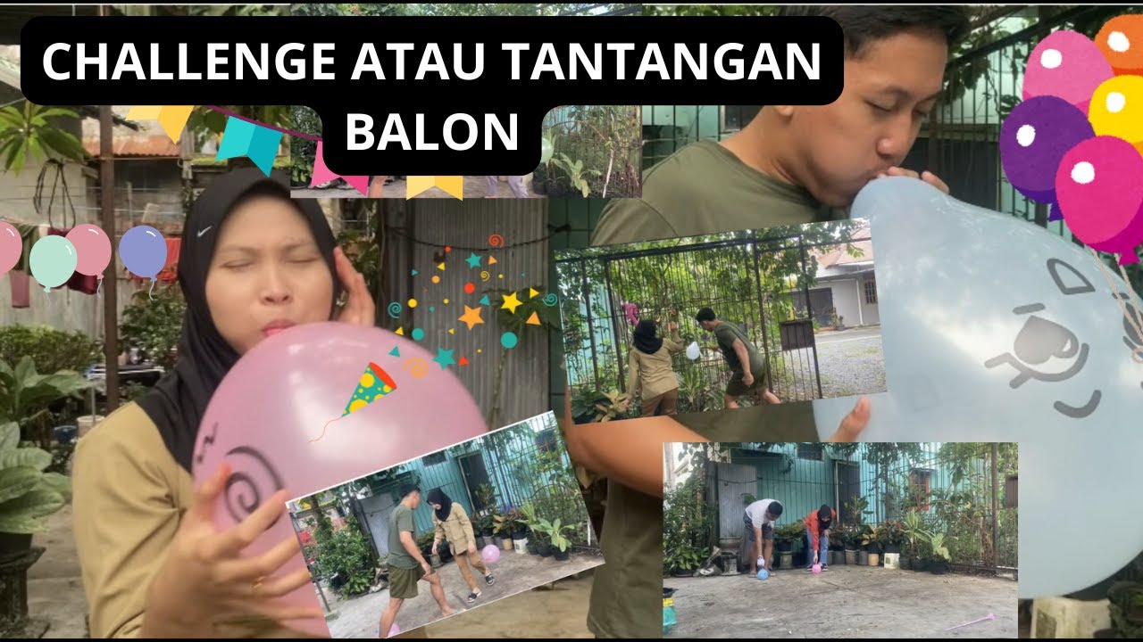 Challenge Atau Tantangan Balon!! Tiup Balon Sampai Meletus, Pecahkan Balon Cepat, Tendang Balon Air,