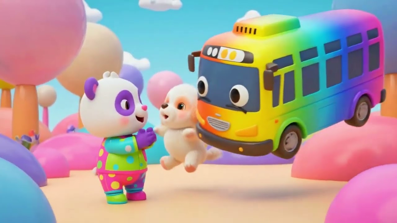 Wheels on the Bus Safari Animals Ride | Fun and Friendly Nursery Song for Kids