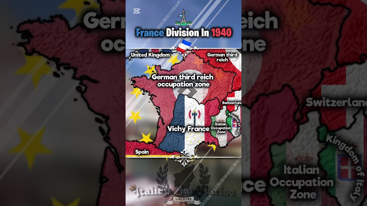 Vichy france 1940 #france #germany #italy #ww2 #map #europe #history #geography #mapper #mapping #yt