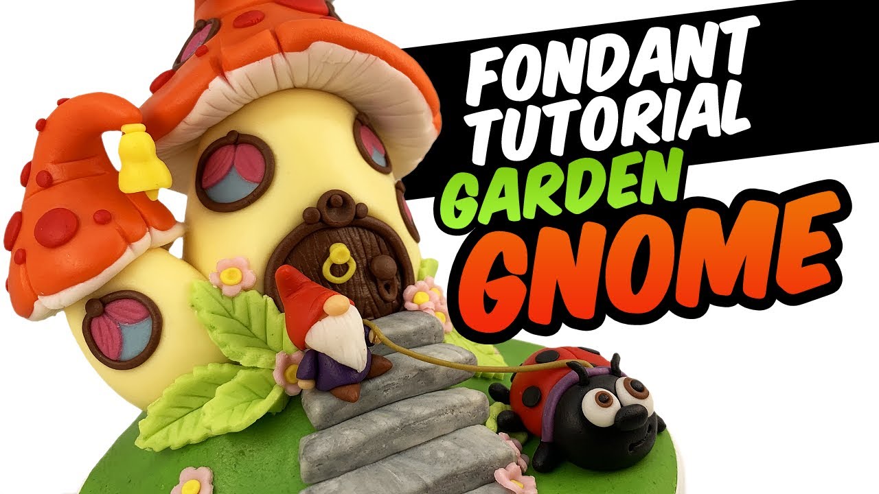 Fondant tutorial | GARDEN GNOME | cake topper