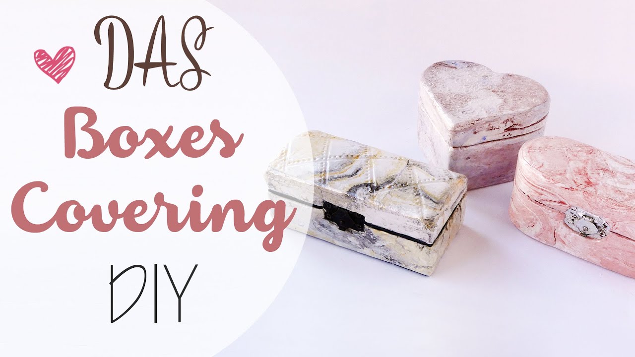 Rivestire scatole con DAS Idea Mix - Boxes covering with Clay