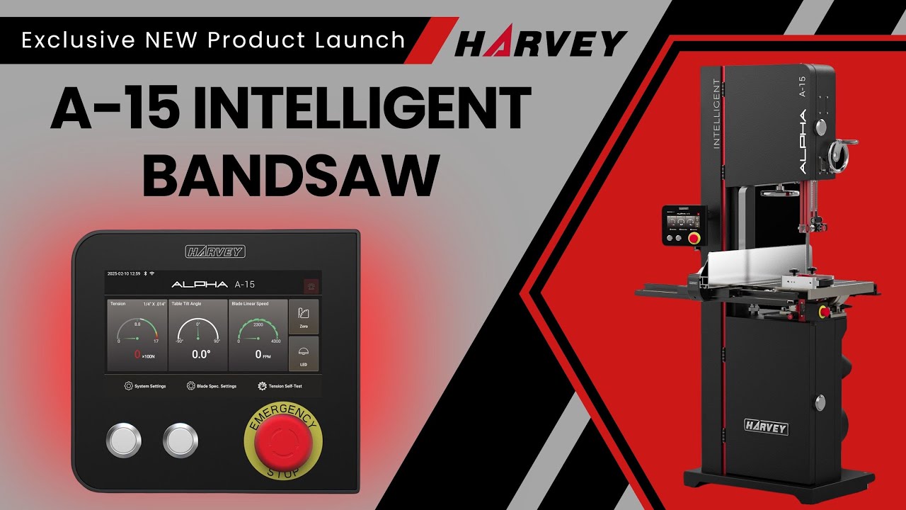 A Bandsaw with a BRAIN 🧠The NEW Harvey A-15 Intelligent Bandsaw