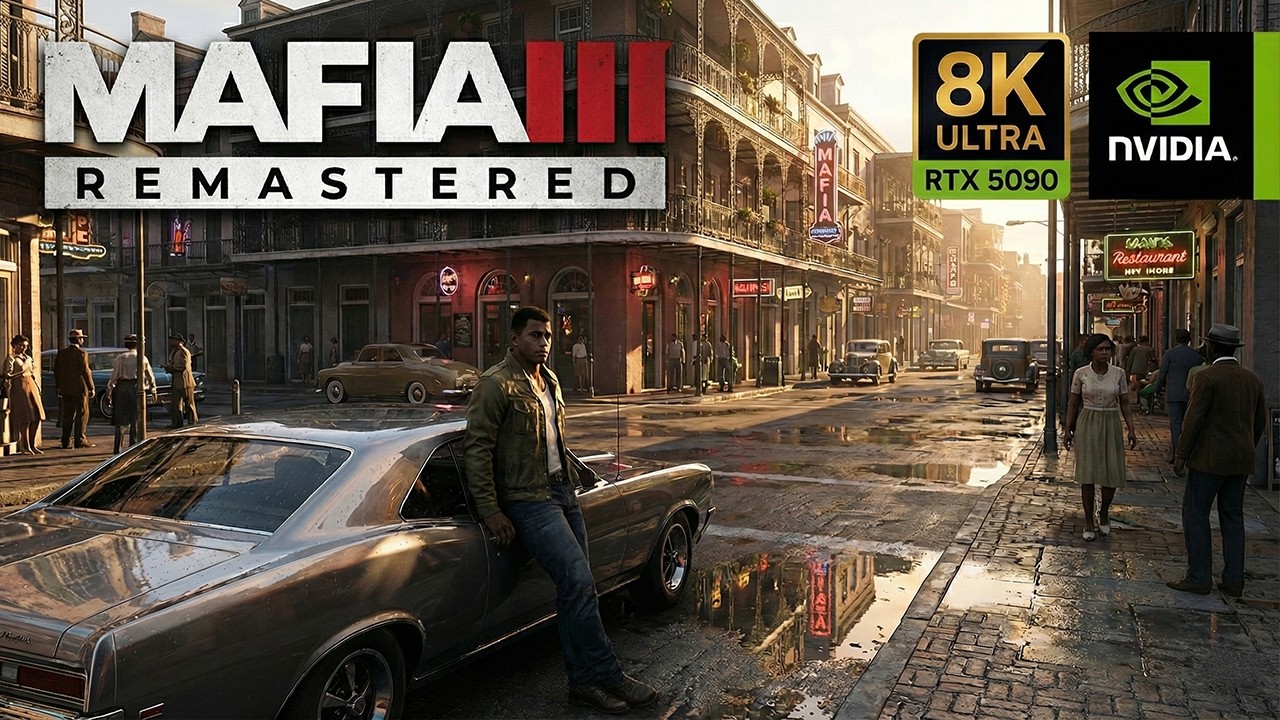 Mafia 3 Remastered: 1968 New Bordeaux in Photorealistic 8K Ultra Graphics RTX 5090