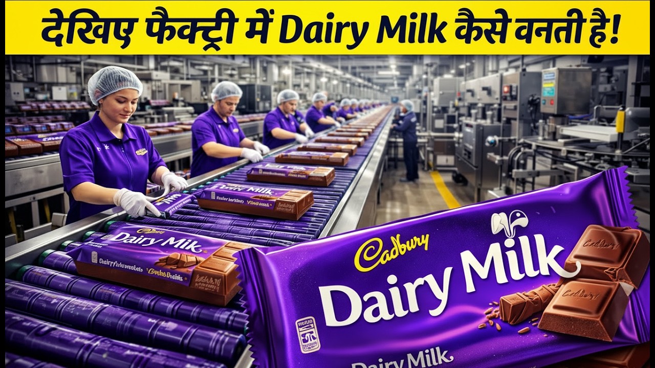 Inside Cadbury Factory 🍫 | हर दिन लाखों Chocolate Bars कैसे बनते हैं? | #cadbury #dairymilk #viral