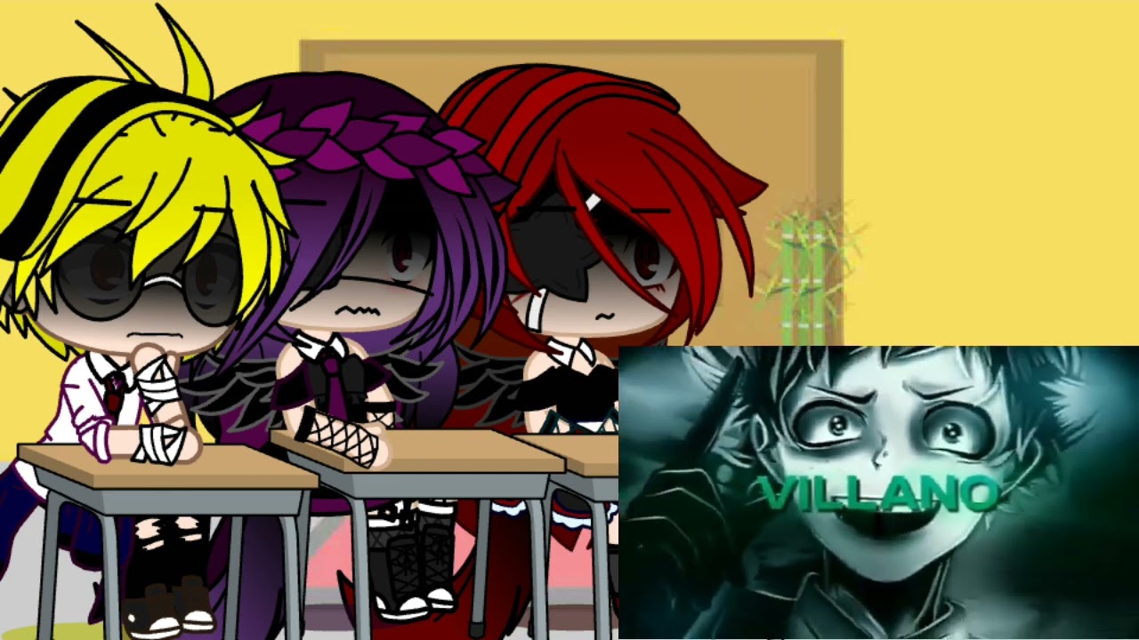 😈Reaccionando a el rap de Deku villano😈|Gacha club|