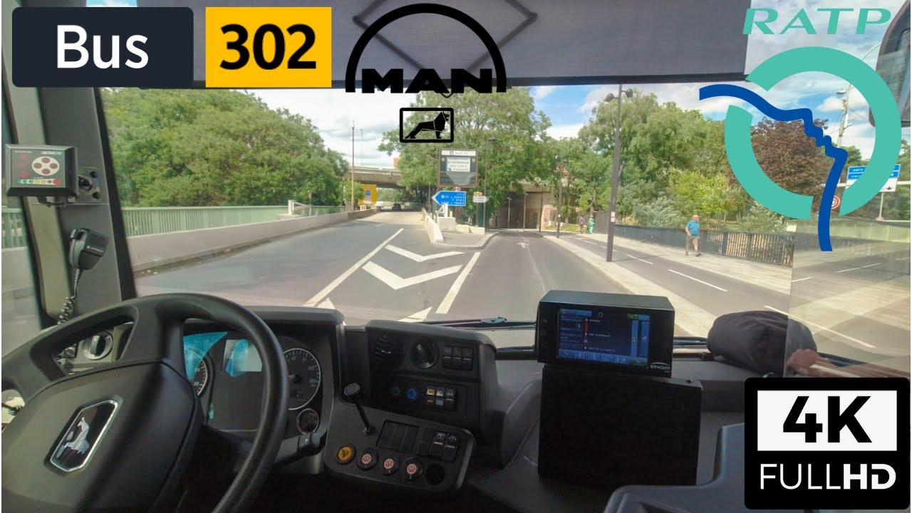 Bus 302 RATP | PARIS | Gare du Nord/La Courneuve - Six Routes Tramway - 4K60FPS