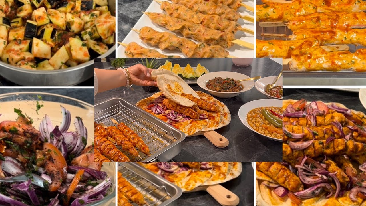 Repas Complet Avec Kebab Poulet  Façon  Turque