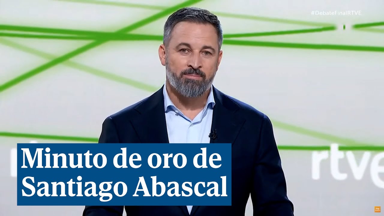 Minuto de oro de Santiago Abascal en el debate a 3 de RTVE