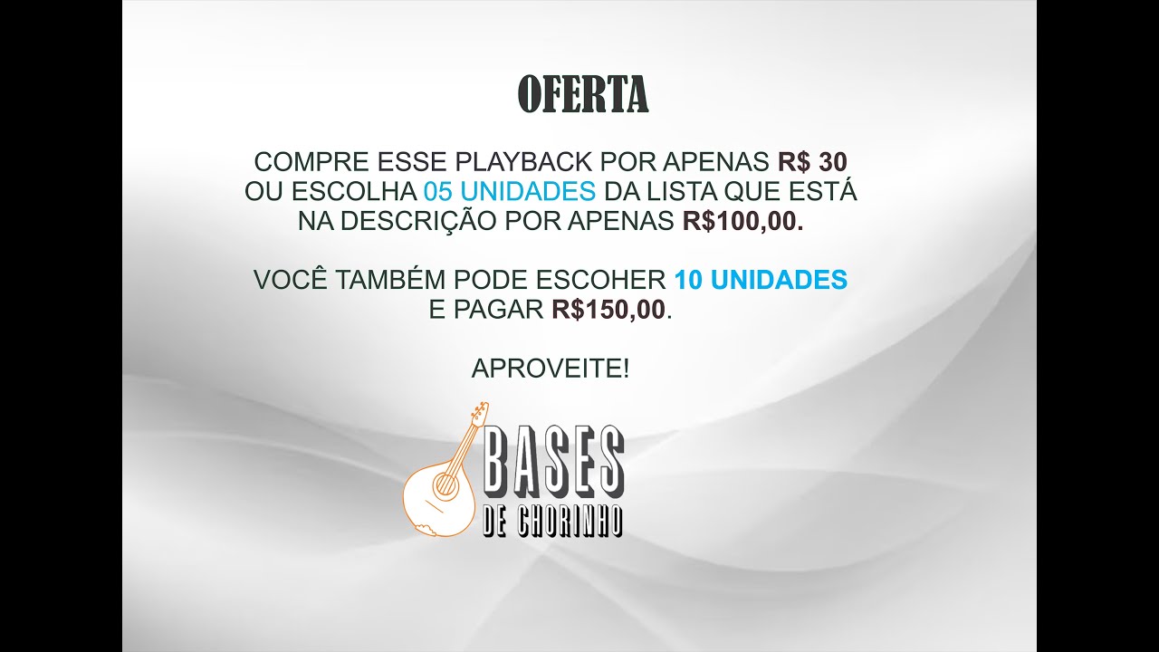 ESPINHA DE BACALHAU em F #160 (Playback de Chorinho)