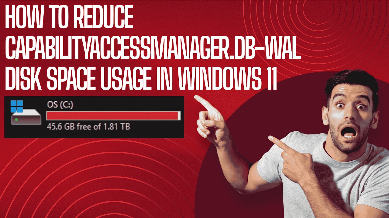 Как уменьшить место на диске, занимаемое CapabilityAccessManager.db-wal в Windows 11