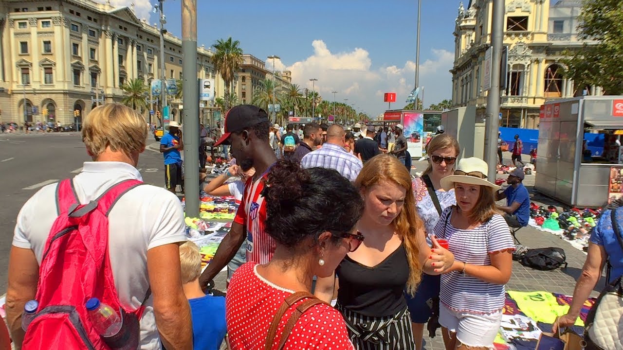 Barcelona&rsquo;s La Rambla COMPLETE WALK from Catalonia Square to the Port