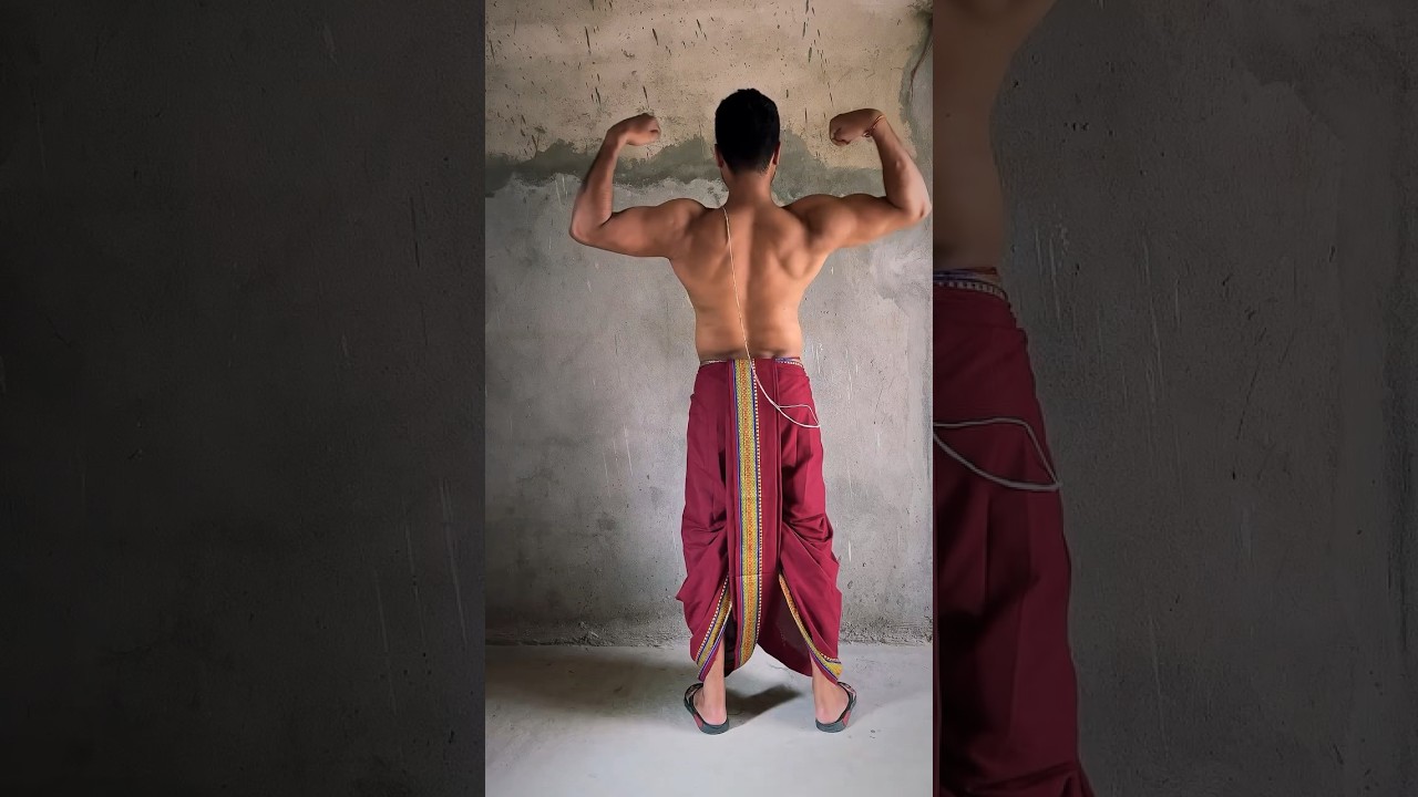 🔥Unique dhoti draping #song #music #love #dj #newsong #religion #trending #dhoti #fashion #saree