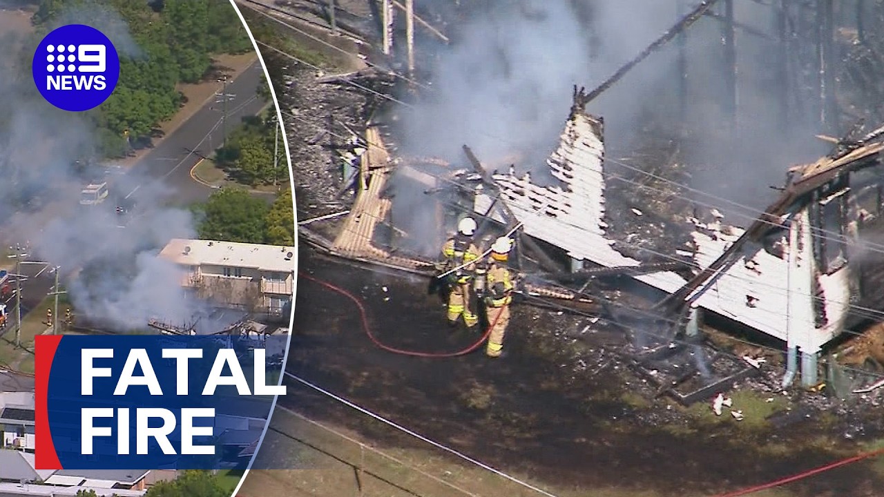 Man dies in Brisbane house fire | 9 News Australia