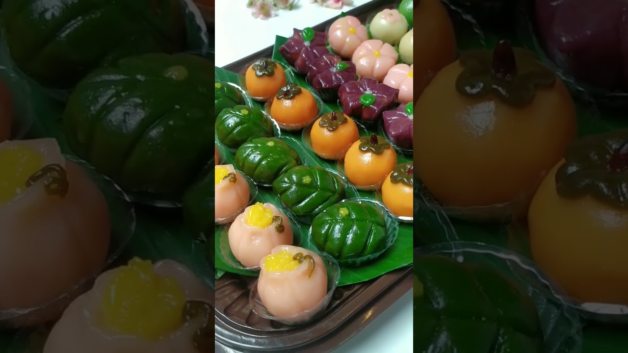 kue tok / kue ku / angku kueh isi kacang hijau kupas bentuk bunga dan buah #kuetradisional