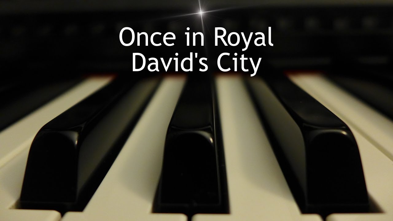 Once in Royal David's City - Christmas piano instrumental with lyrics