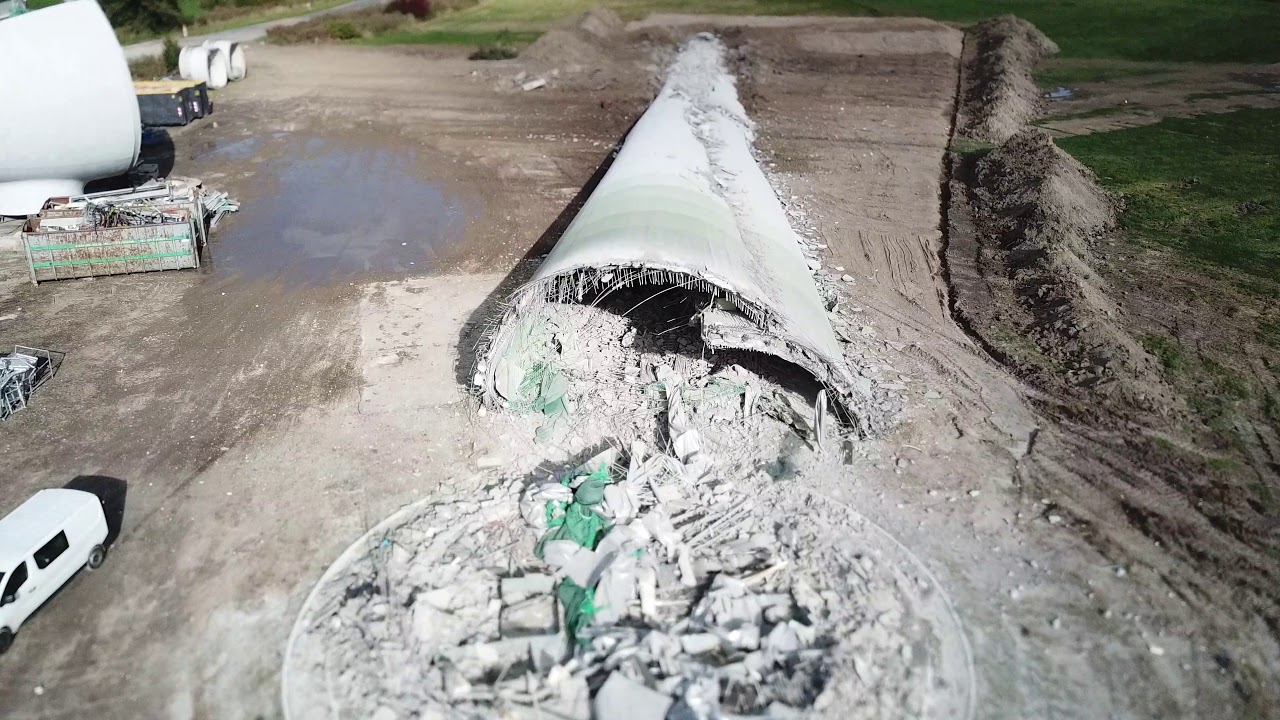 Sprengung Windkraftanlage vom Typ E 112