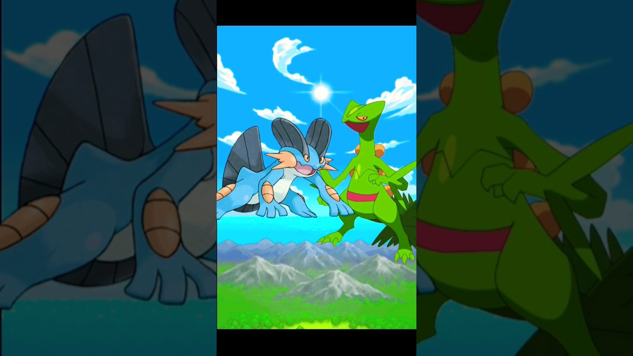 pokemon sceptile vs swampert #pokemon #viral #shorts
