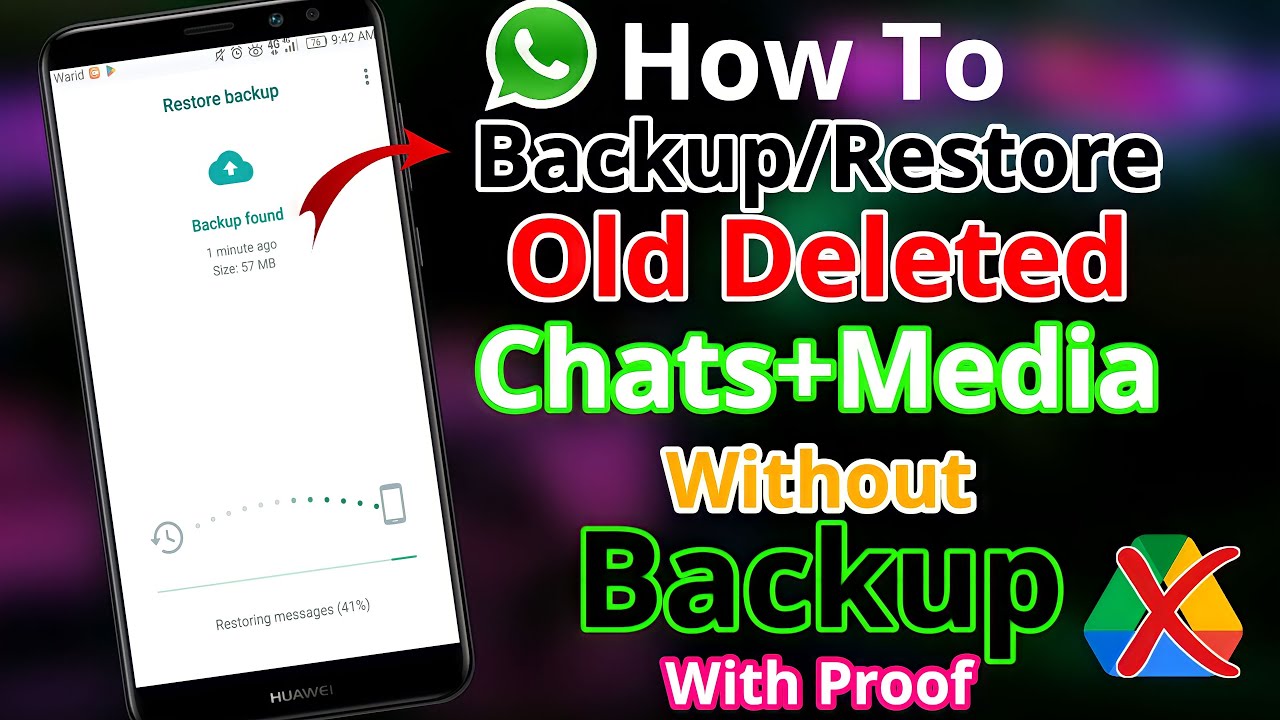 How To Restore Whatsapp Old  Data Without Backup In 2023 | Restore Whatsapp Chat History In 2023