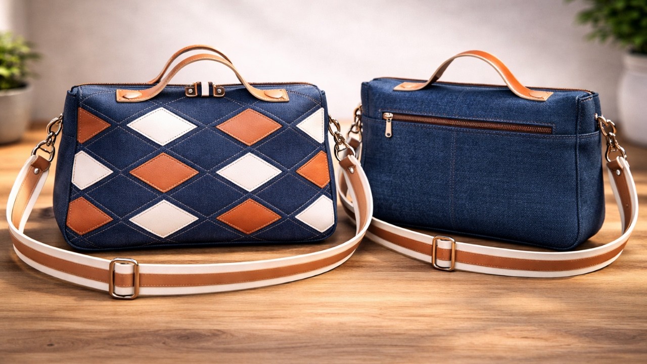 How to Sew a Denim Crossbody Bag | Easy Step-by-Step Tutorial for Beginners