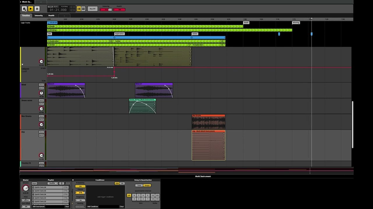 Interactive Music Score FMOD