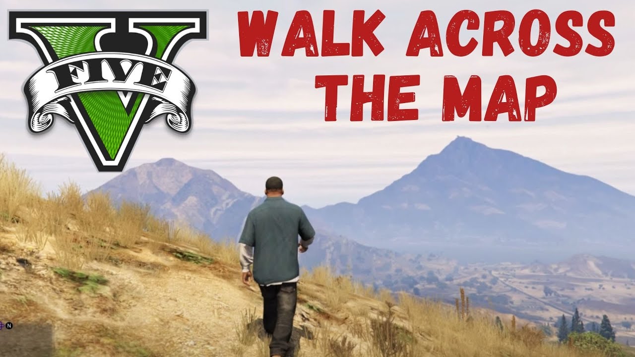 HOW BIG IS THE MAP in GTA 5? Walk Across the Map (Map Size)