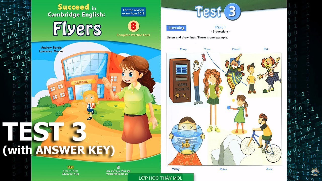 Flyers SUCCEED 8 Complete Practice Tests - Listening Test 3 | Lớp Học Thầy Mol