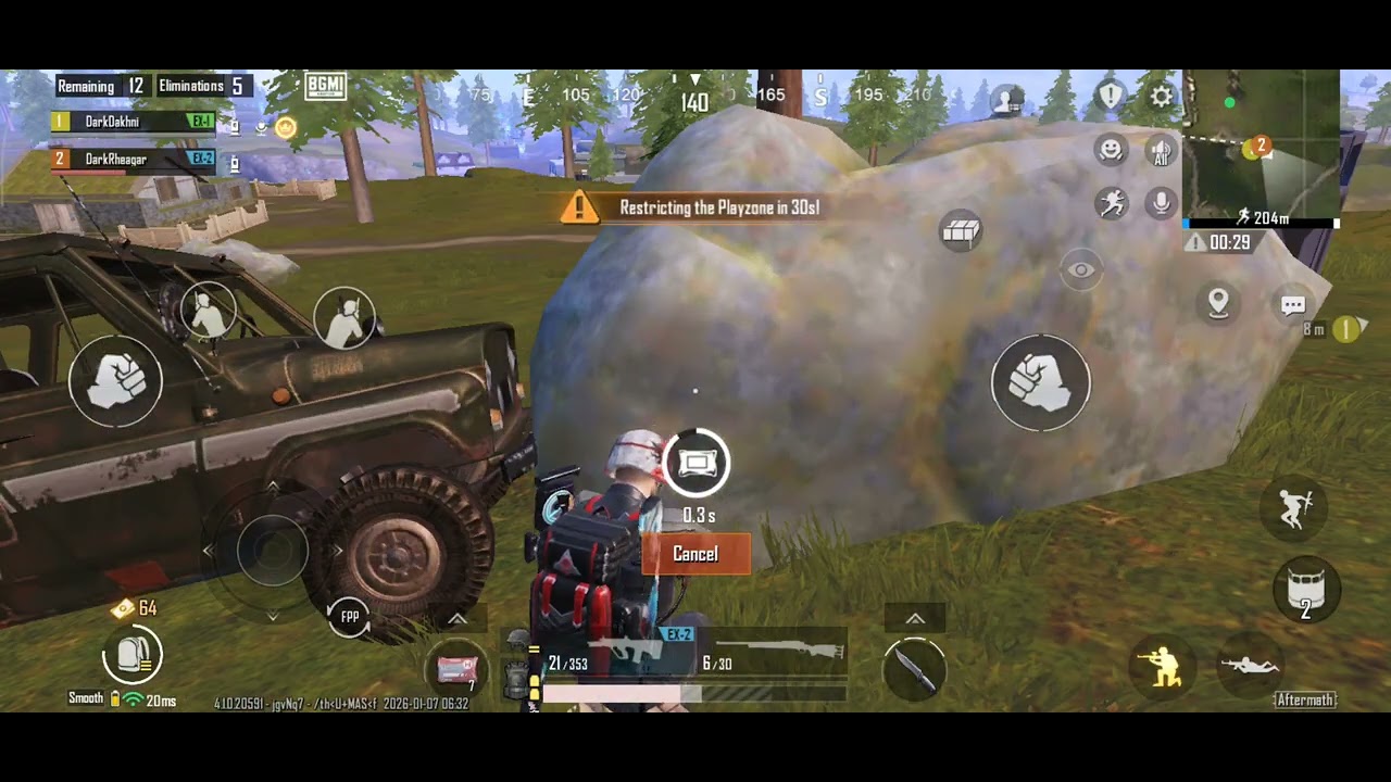 Bgmi aftermath duo vs squad #dakhni, unlucky at the end. 