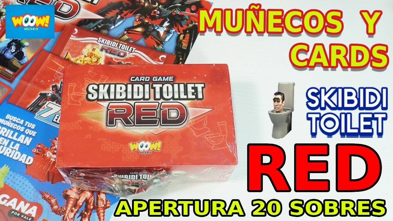 CARDS Skibidi Toilet RED de Woow Stickers: revisión y apertura CARTAS con Muñecos GIGANTES