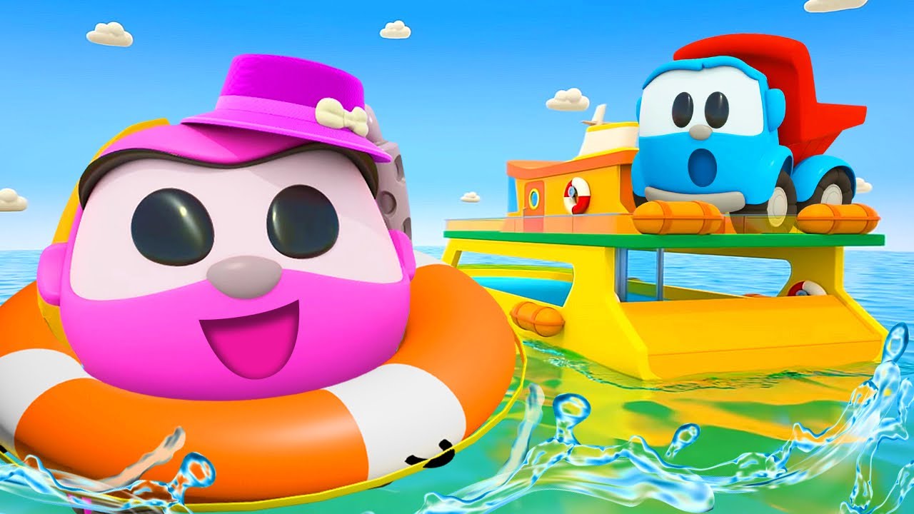 À la recherche des coquillages et l’île aux trésors. Léa la camionnette. Animation pour bébés