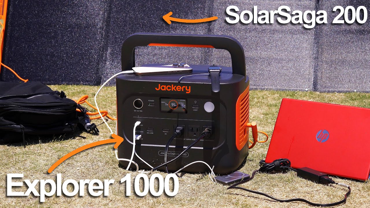 Jackery Solar Generator 1000 v2 + SolarSaga 200 = Maximum Portable Power! 🔋