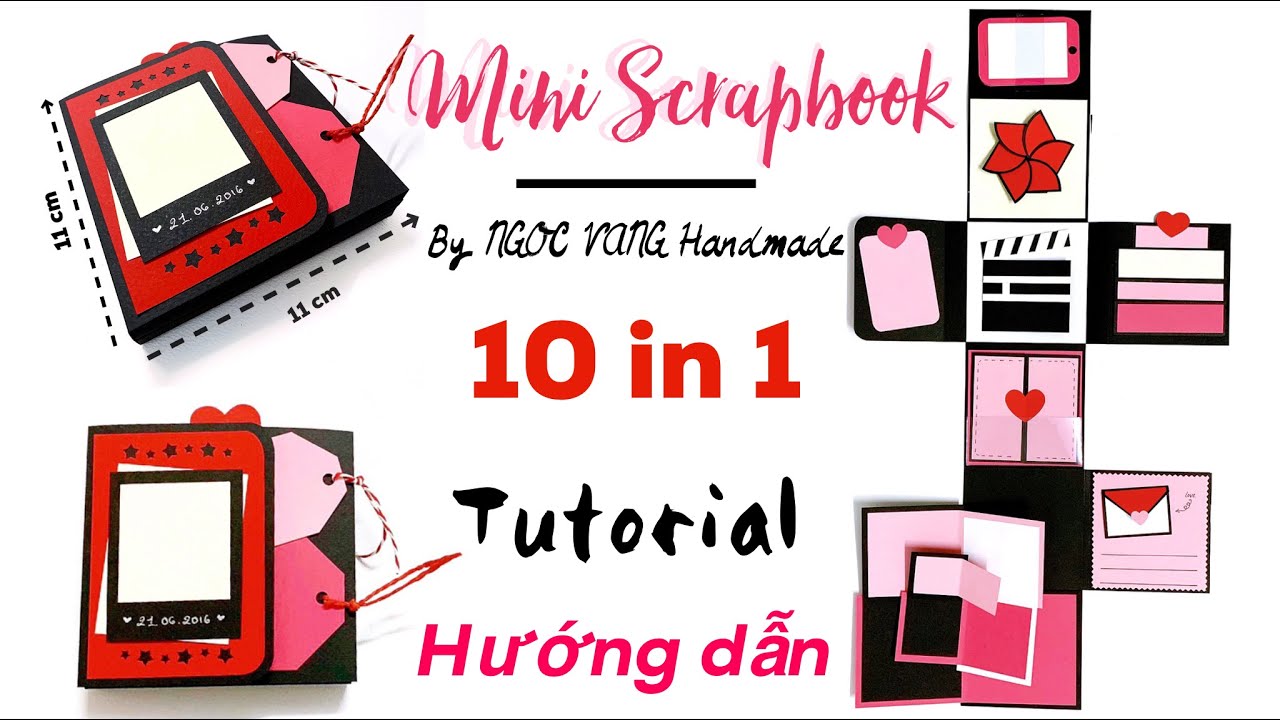 [Hướng dẫn/Tutorial] - Cách làm MINI SCRAPBOOK nhỏ xinh by NGOC VANG Handmade