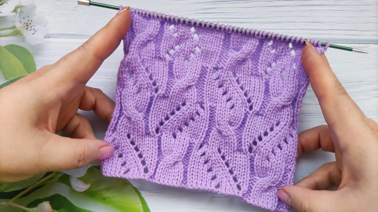 Lace Cable Knit Stitch| Ajour-Zopfmuster stricken| Punto treccia traforata| Point Torsades Ajourées