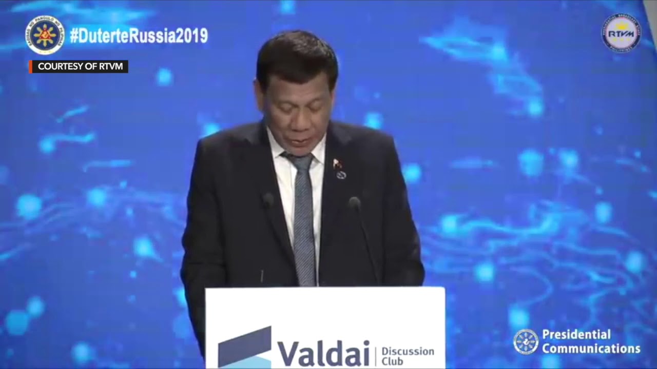 Duterte attends international relations forum in Sochi, Russia