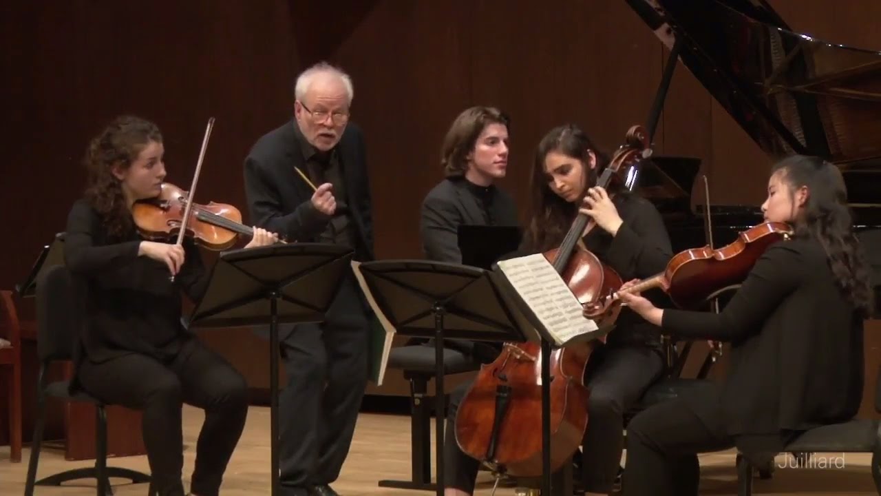 Schumann Piano Quartet in E-Flat Major, Op. 47 | Juilliard Joel Smirnoff Chamber Music Master Class