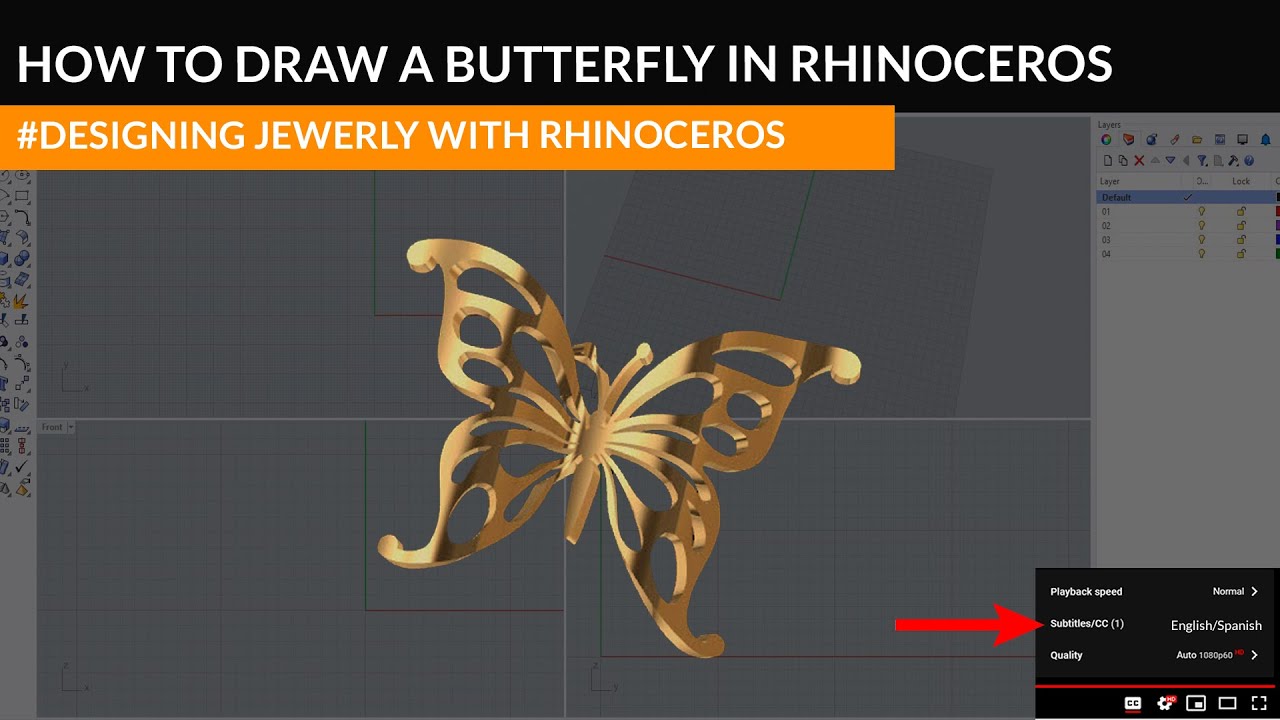 HOW TO DRAW A BUTTERFLY IN RHINOCEROS 3D | ELIANIA ROSETTI