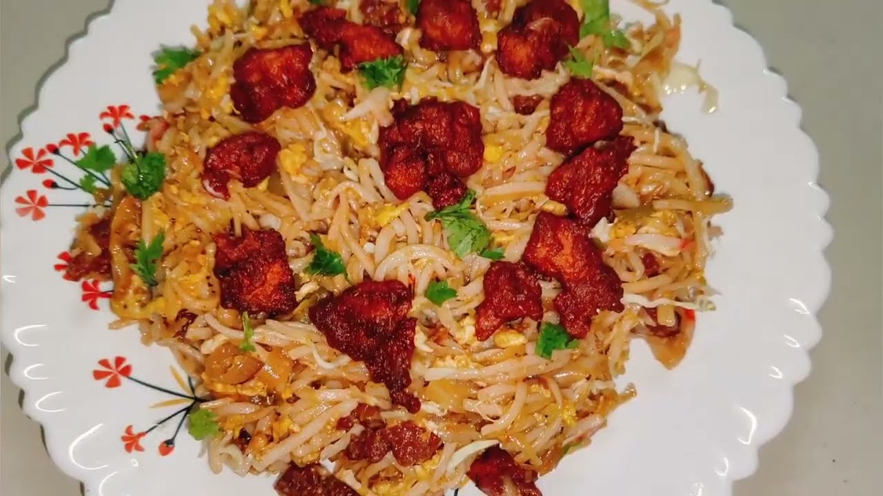 Special noodles Manchurian recipe by zaika with kitchen 